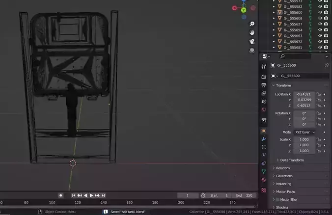 Half frame Tanki with valve and cap canceled tank