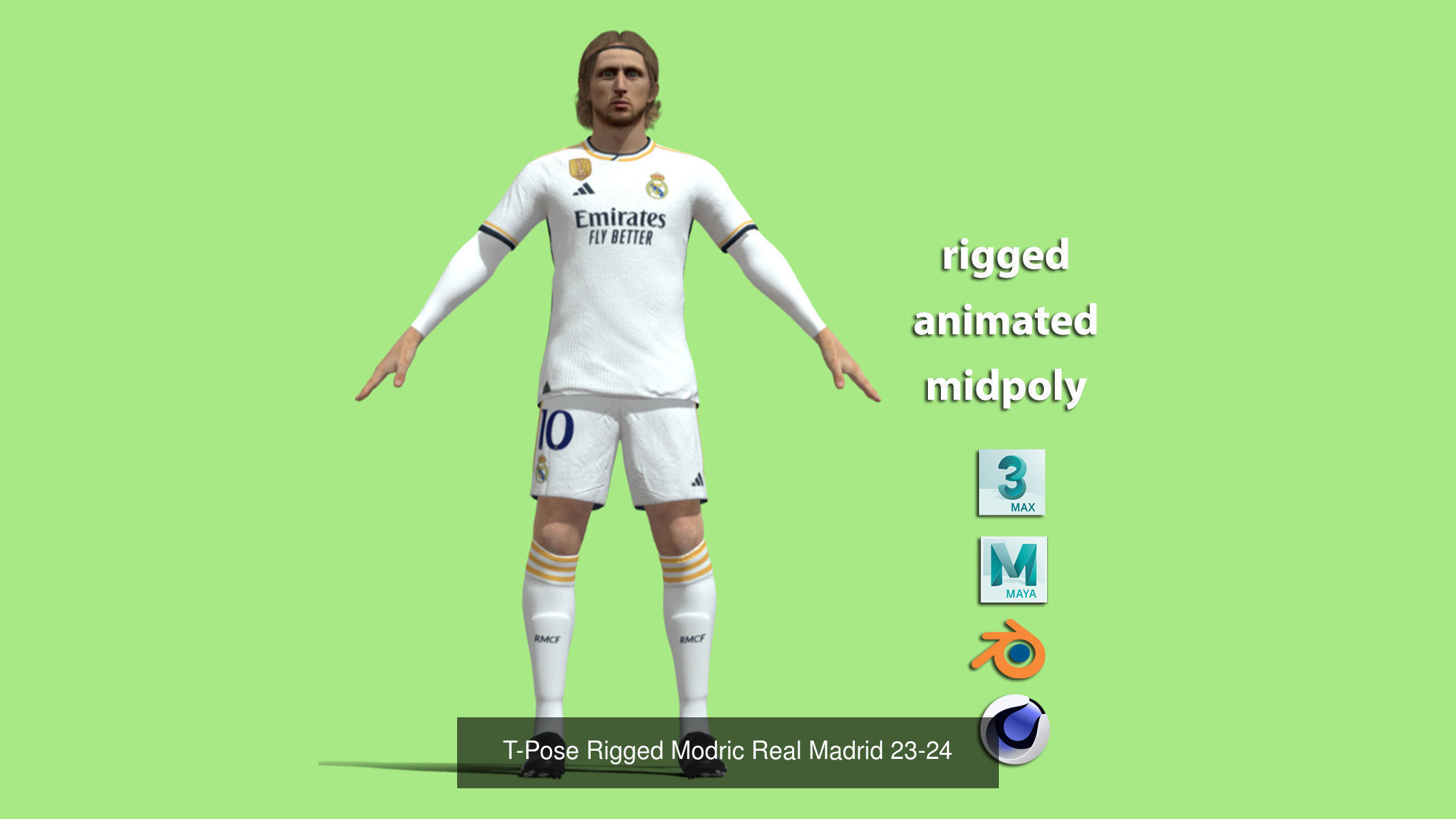 Real Madrid Squad 23-24 18 players  3D Model Collection_14