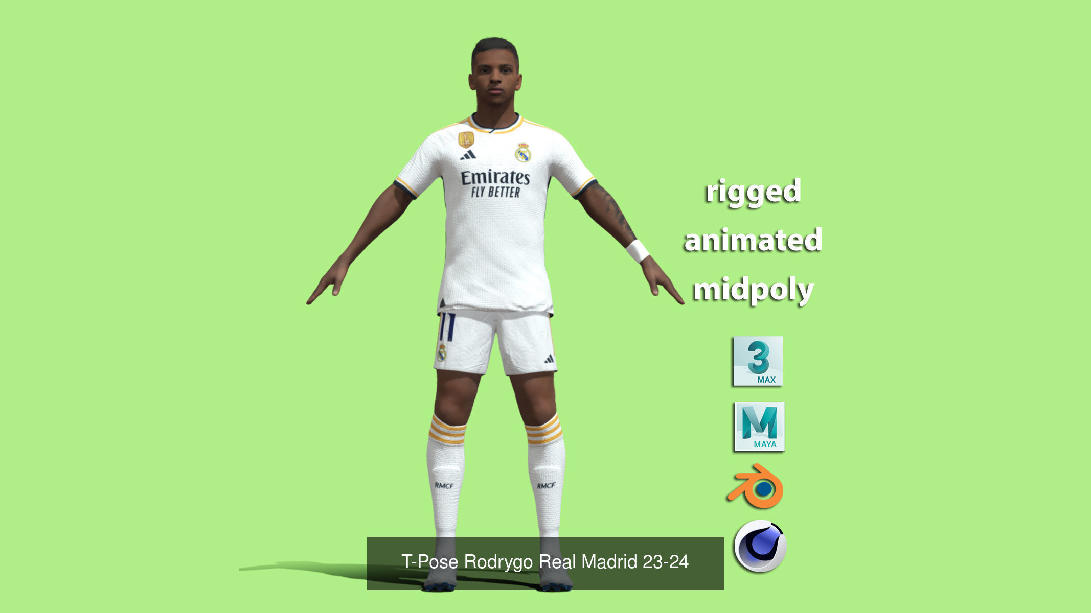 Real Madrid Squad 23-24 18 players  3D Model Collection_21