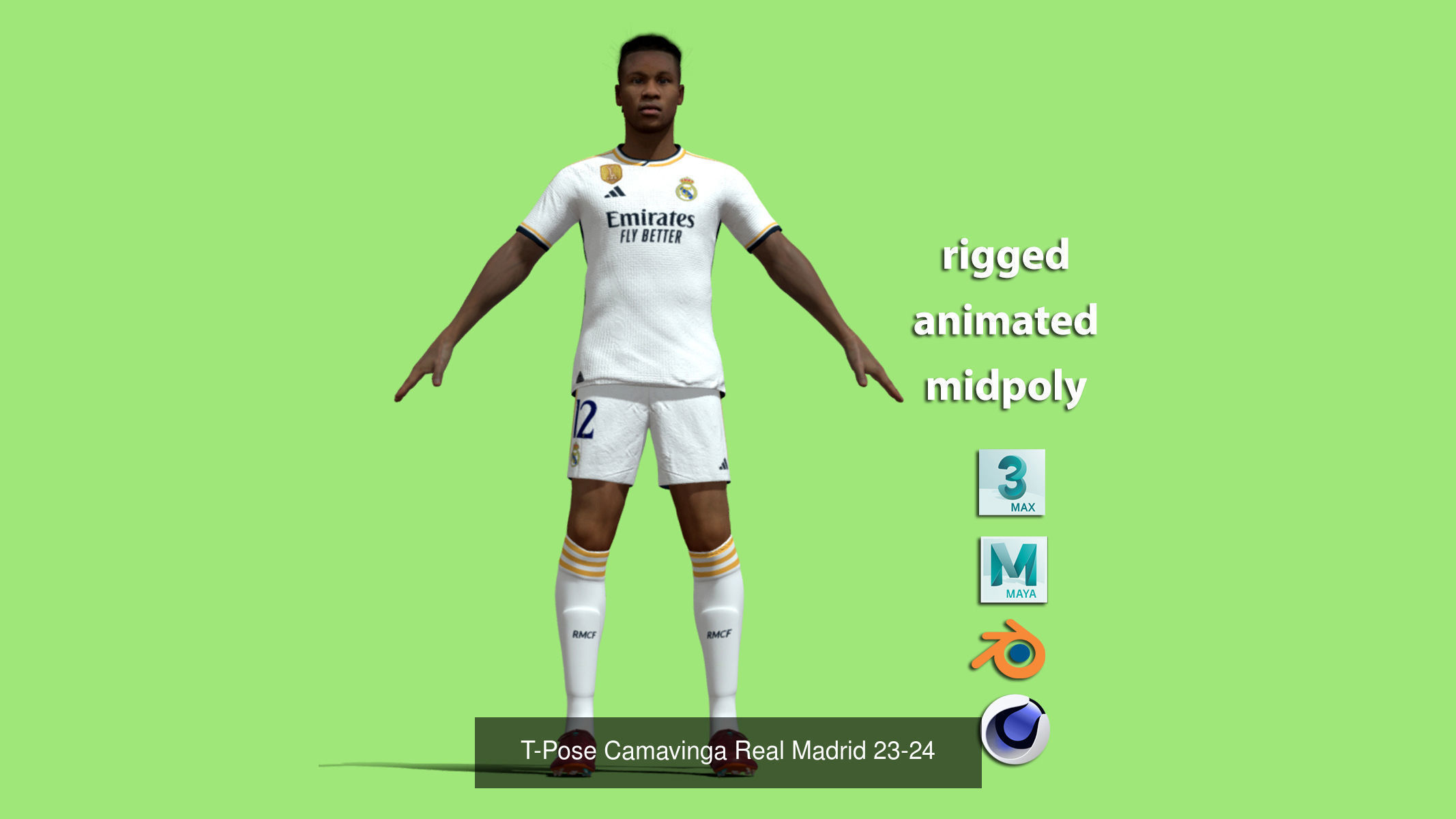 Real Madrid Squad 23-24 18 players  3D Model Collection_20
