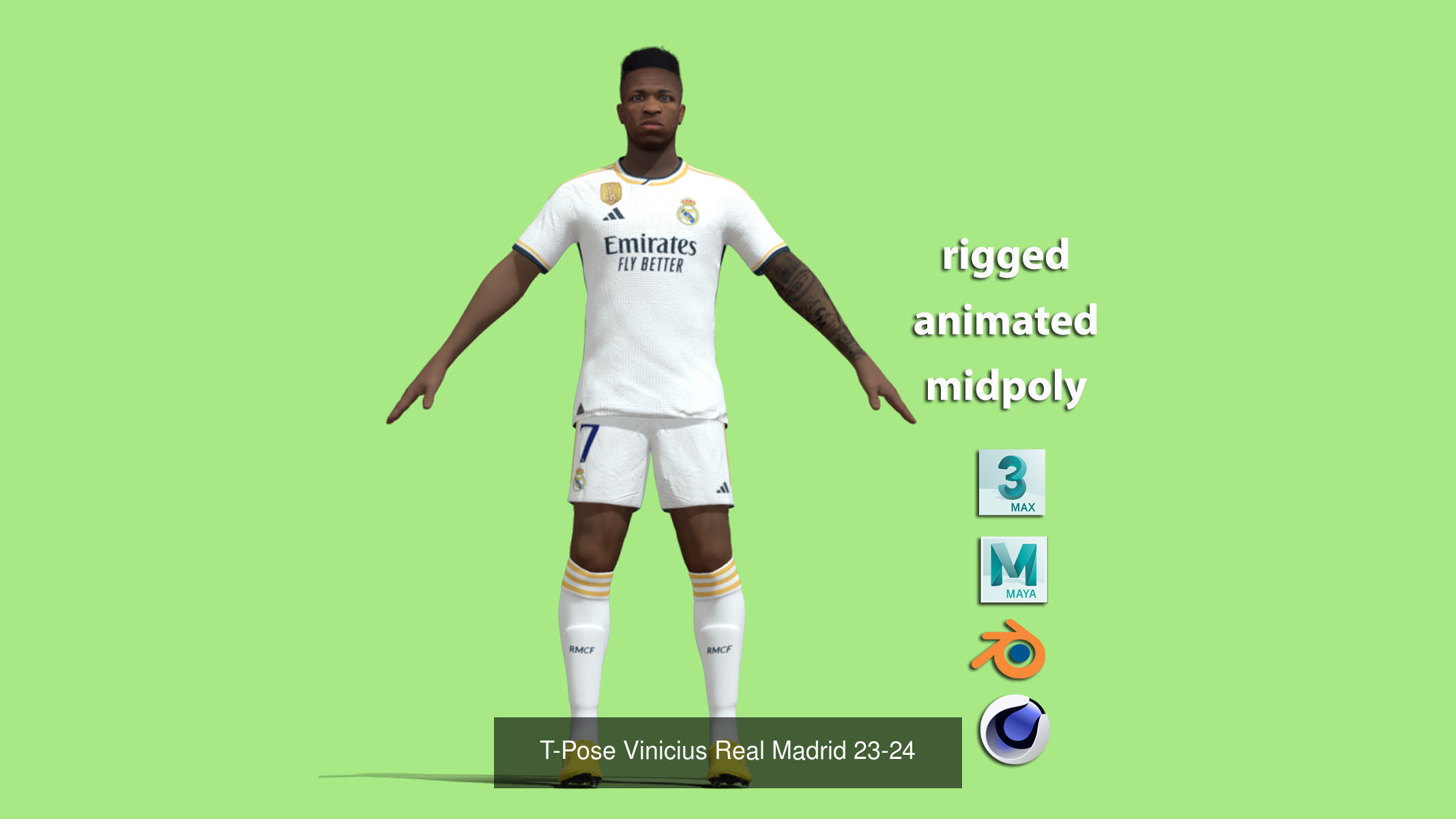 Real Madrid Squad 23-24 18 players  3D Model Collection_18