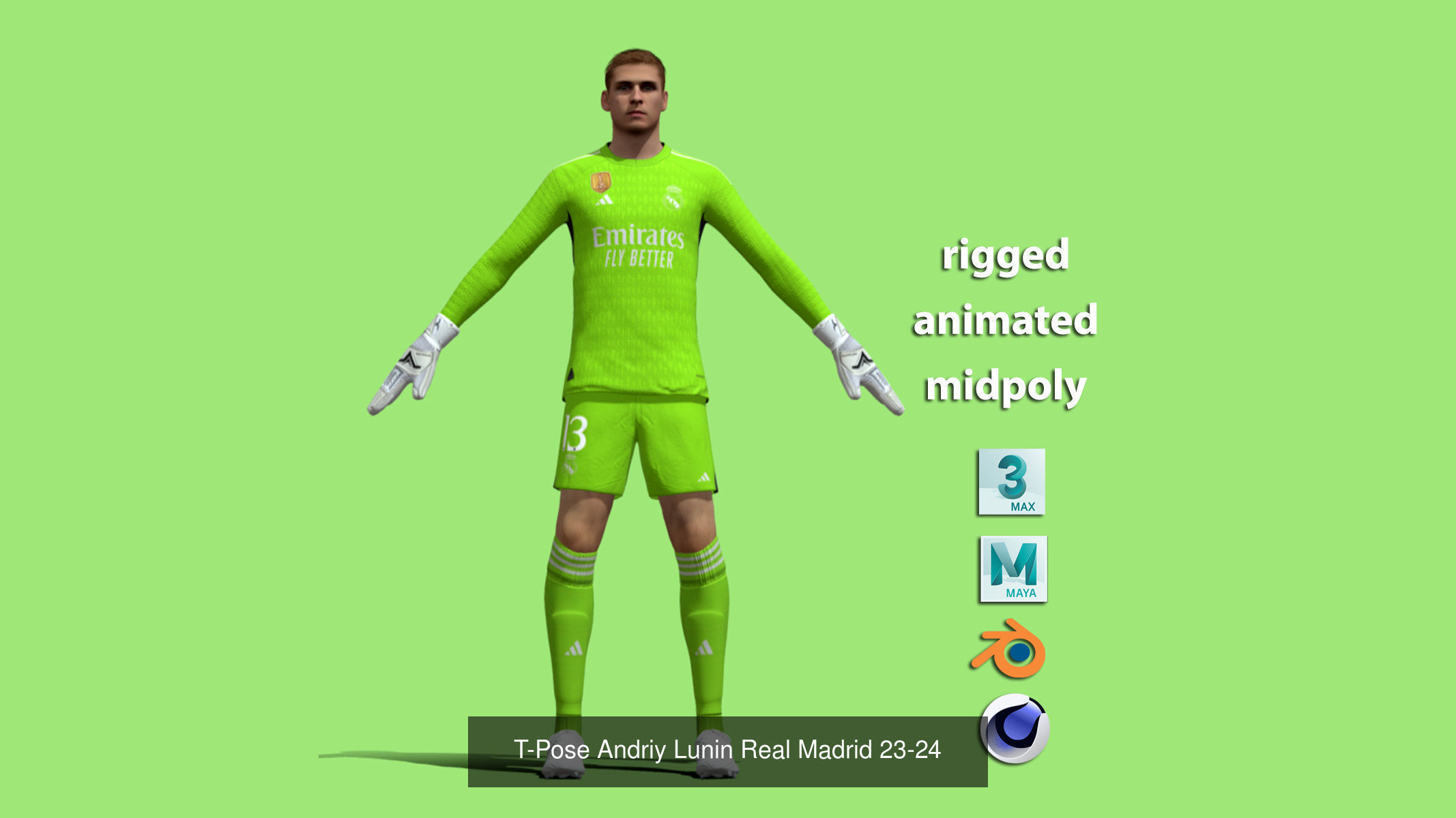 Real Madrid Squad 23-24 18 players  3D Model Collection_16