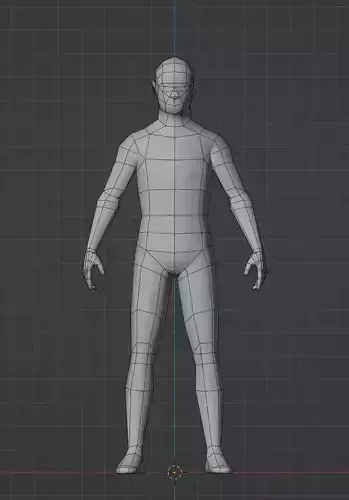 Low Poly Man Rigged Uv Unwrapped