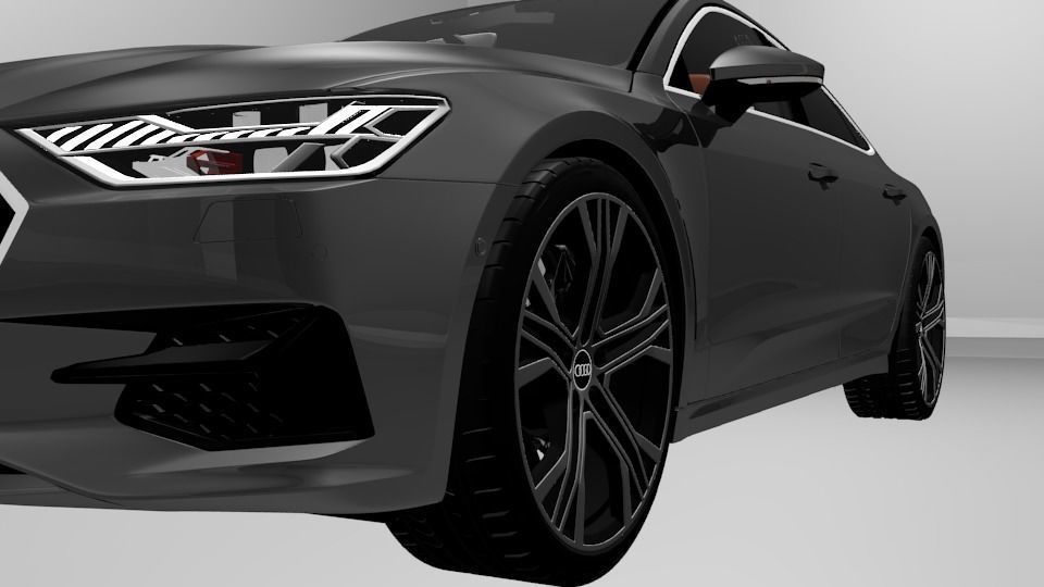 Audi A7  3D model_2