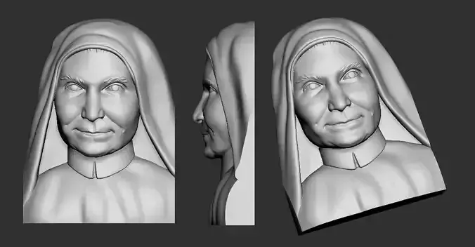 maria teresa nun Portrait 3D print model