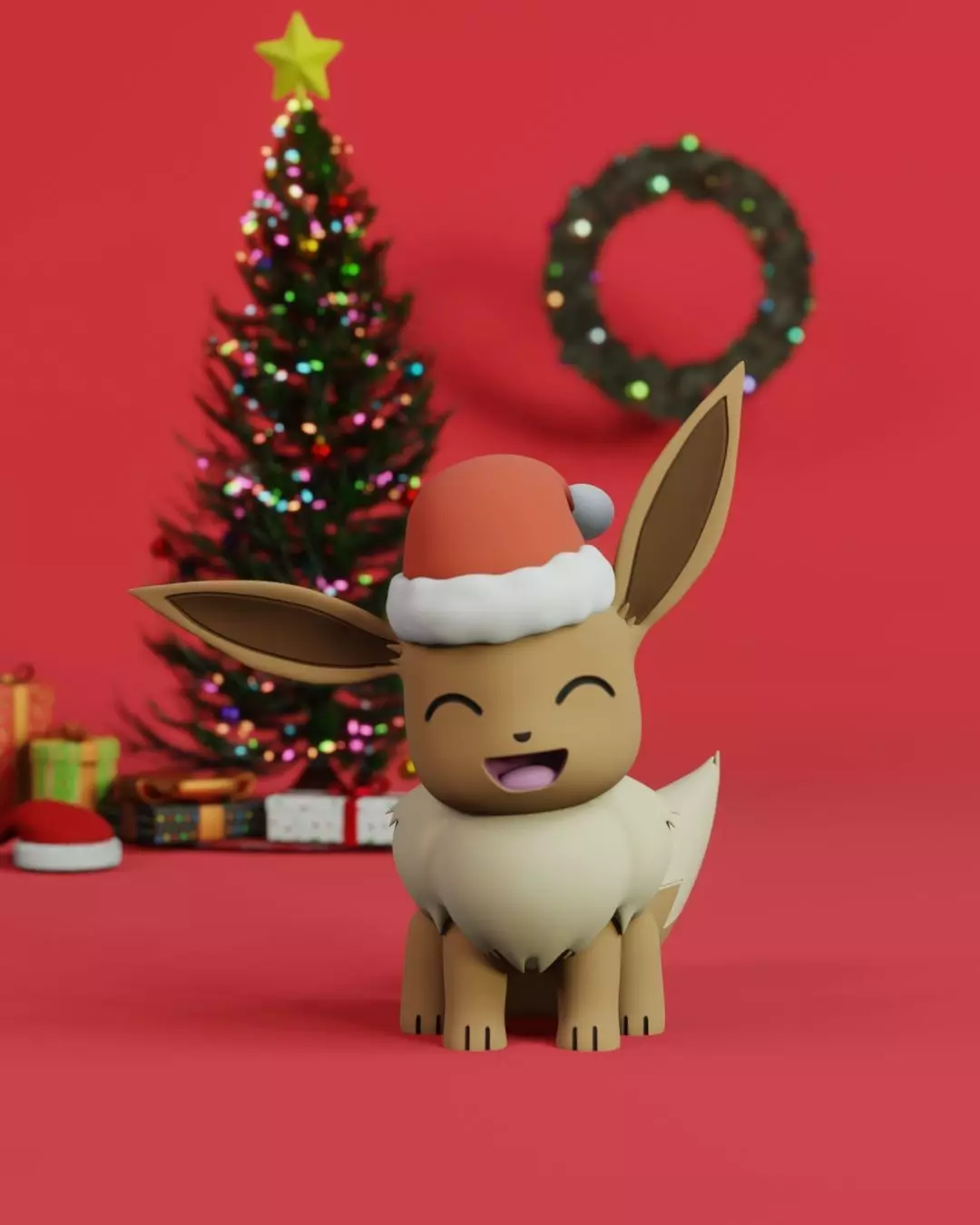 eevee christmas 3D print model_0