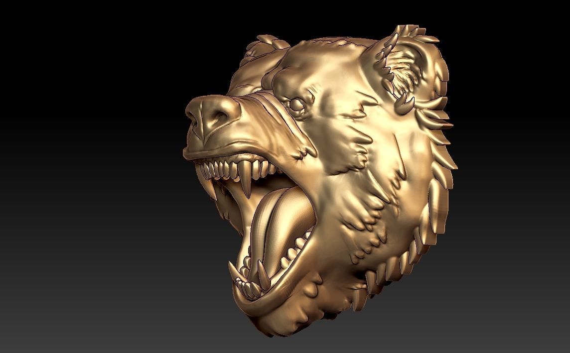 Bear Pendant 3D print model_2