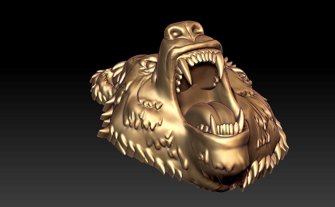 Bear Pendant 3D print model_3