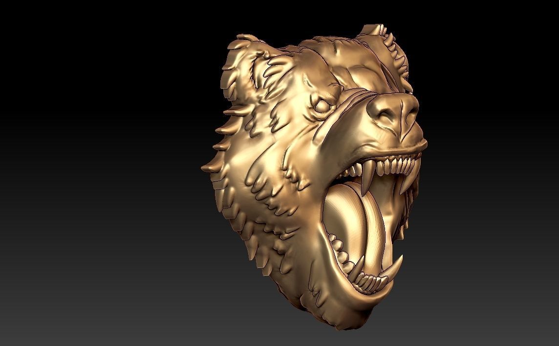 Bear Pendant 3D print model_1