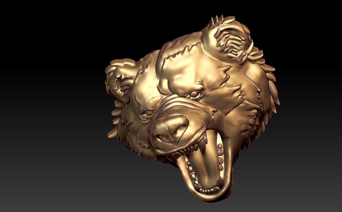 Bear Pendant 3D print model_4