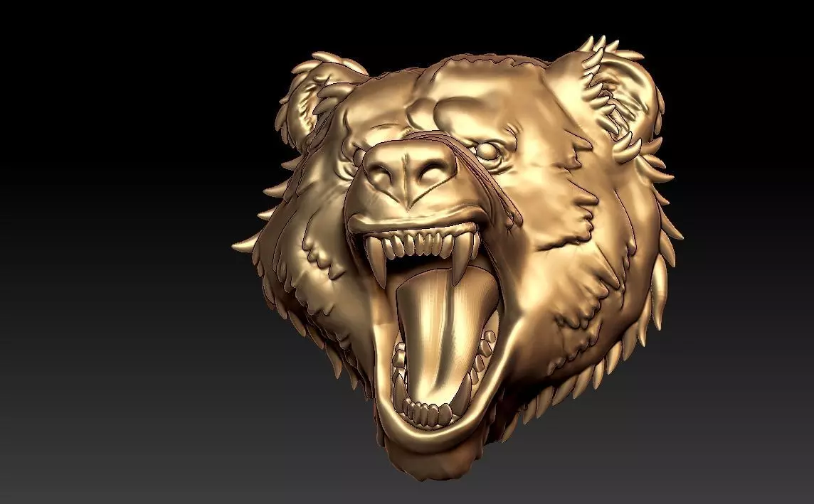 Bear Pendant 3D print model_0