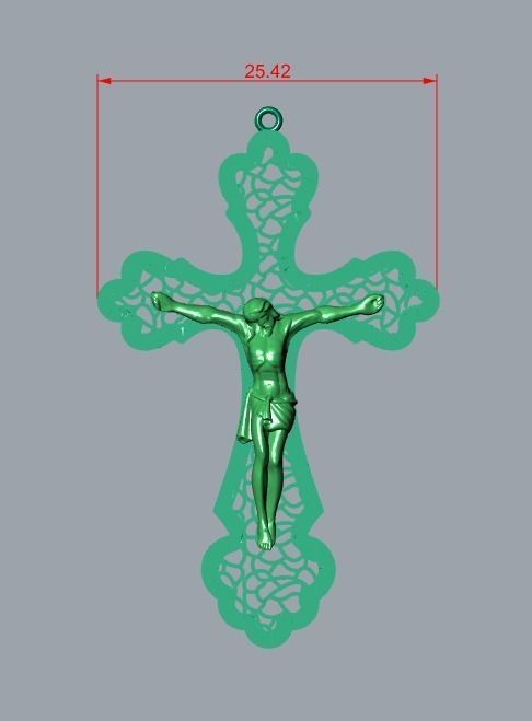 jesus pendant 3D print model_6