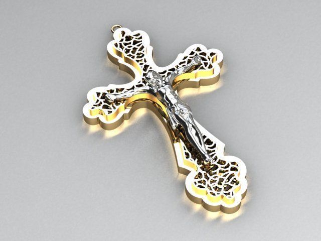 jesus pendant 3D print model_1