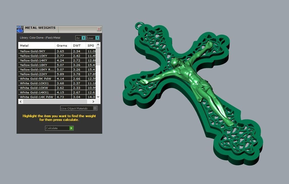 jesus pendant 3D print model_4