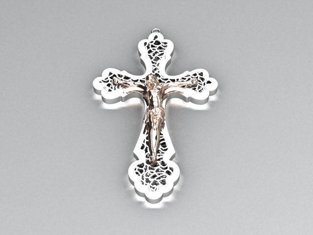 jesus pendant 3D print model_2