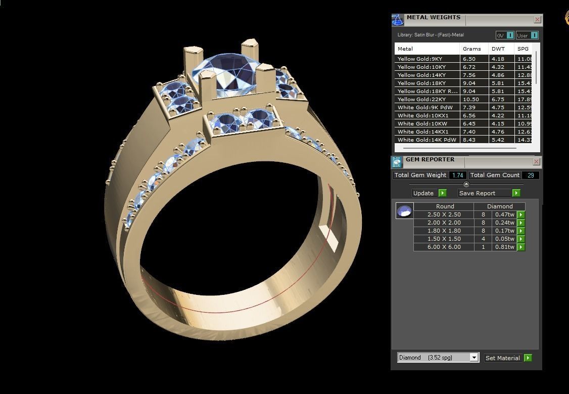 Ring Men B4 3D print model_3