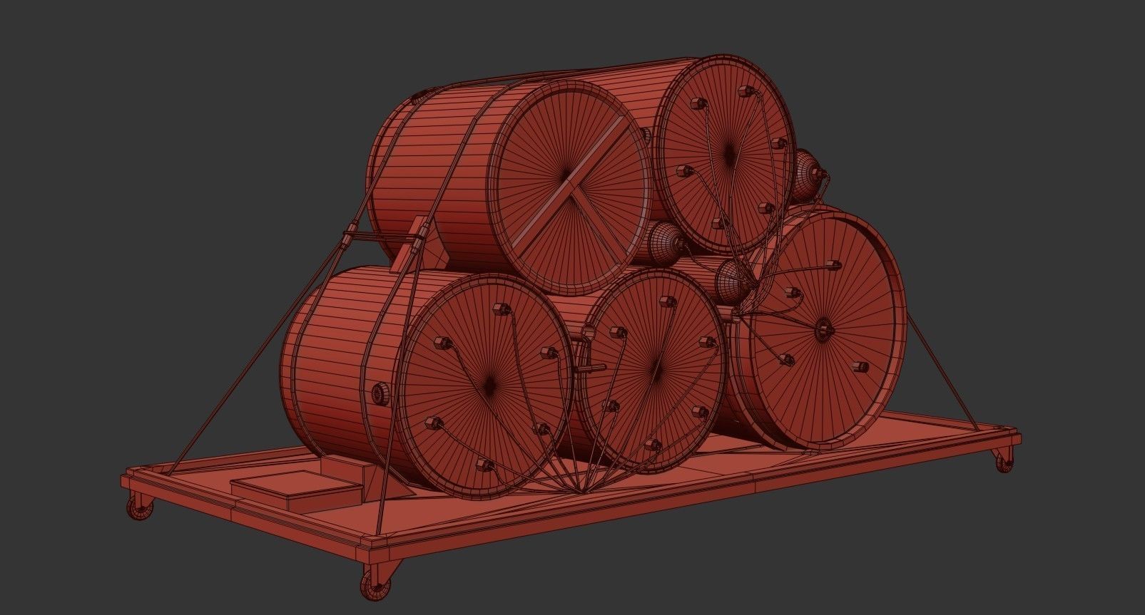  High Explosive Barrel Low-poly 3D model_18