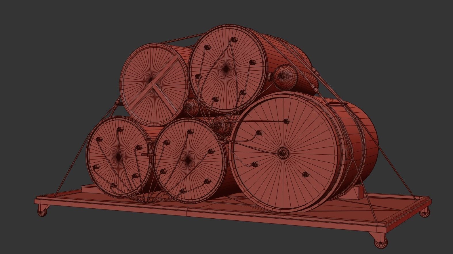  High Explosive Barrel Low-poly 3D model_20