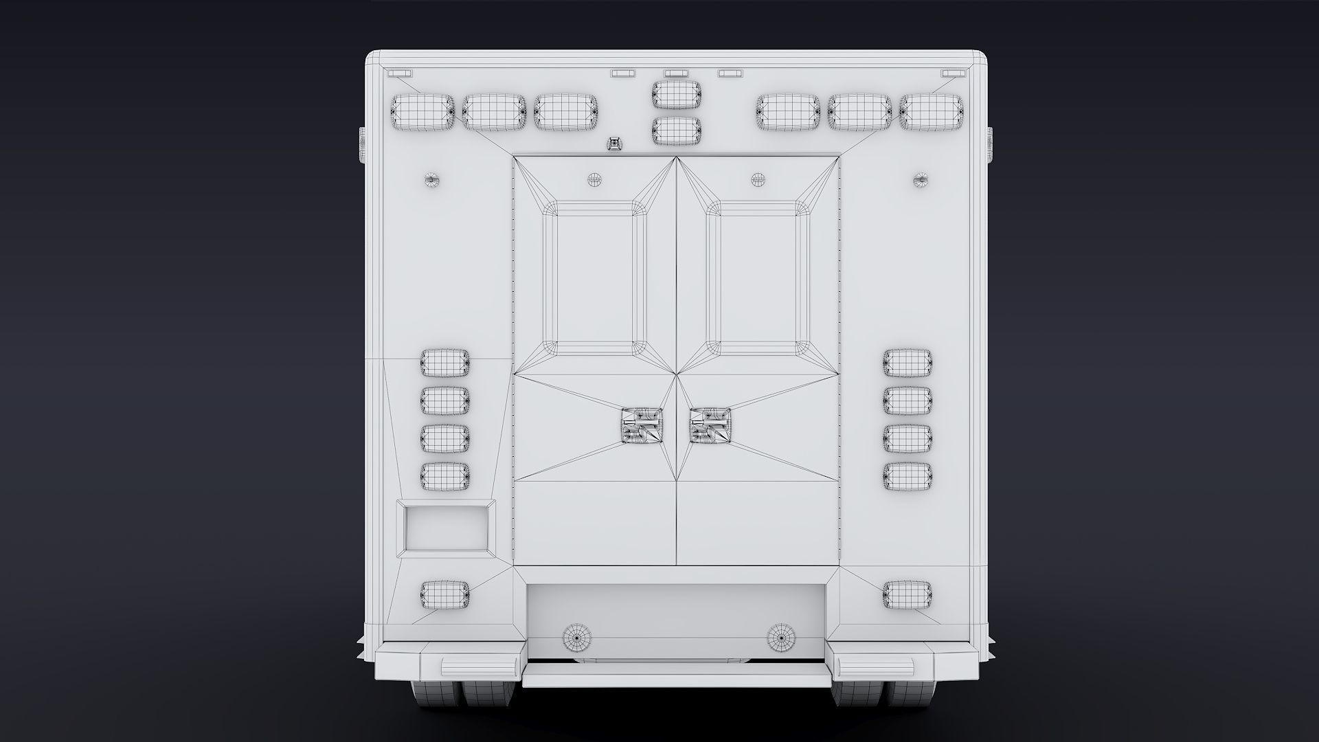 Ambulance EMS Low-poly 3D model_43