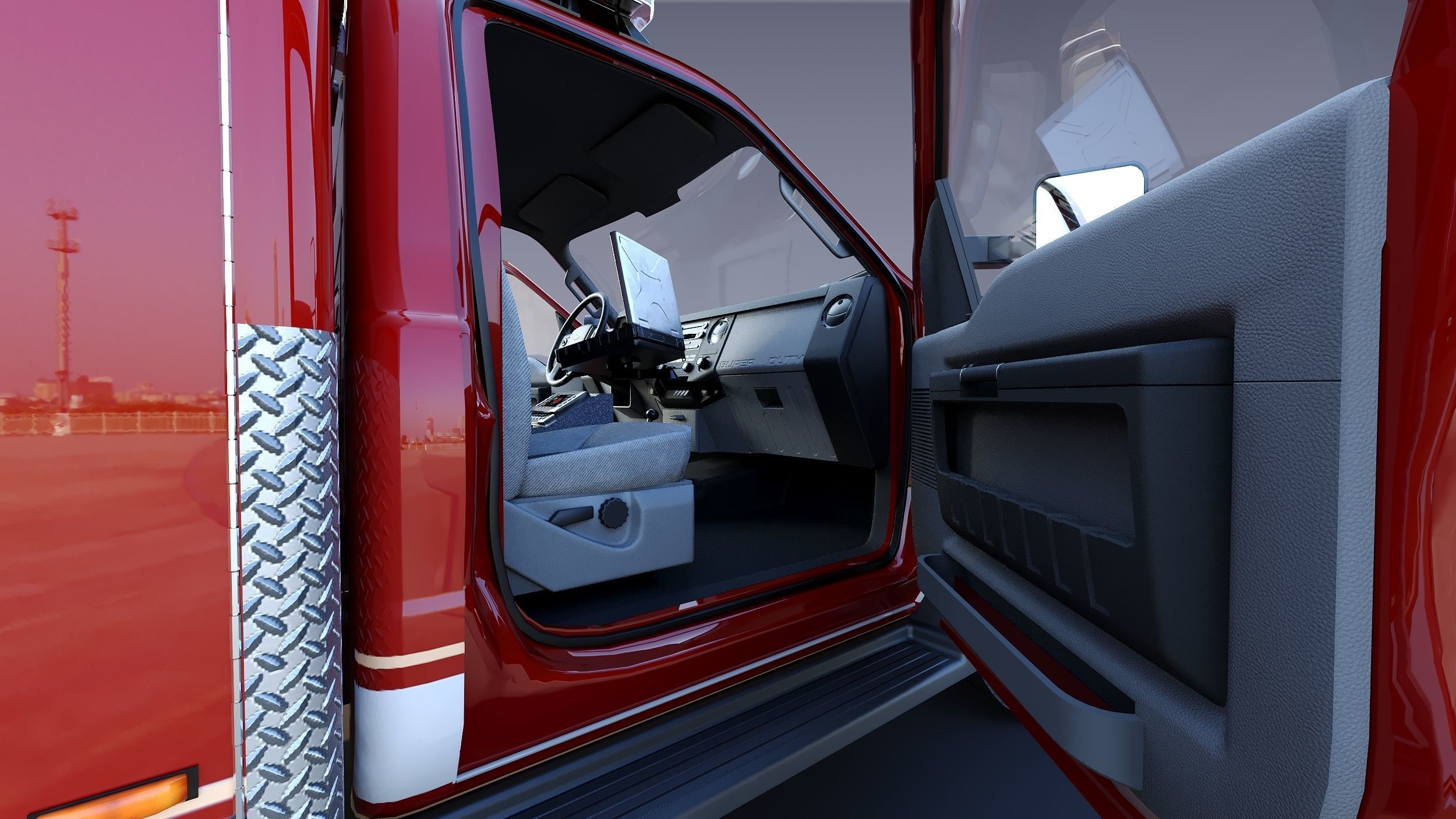 Ambulance EMS Low-poly 3D model_17