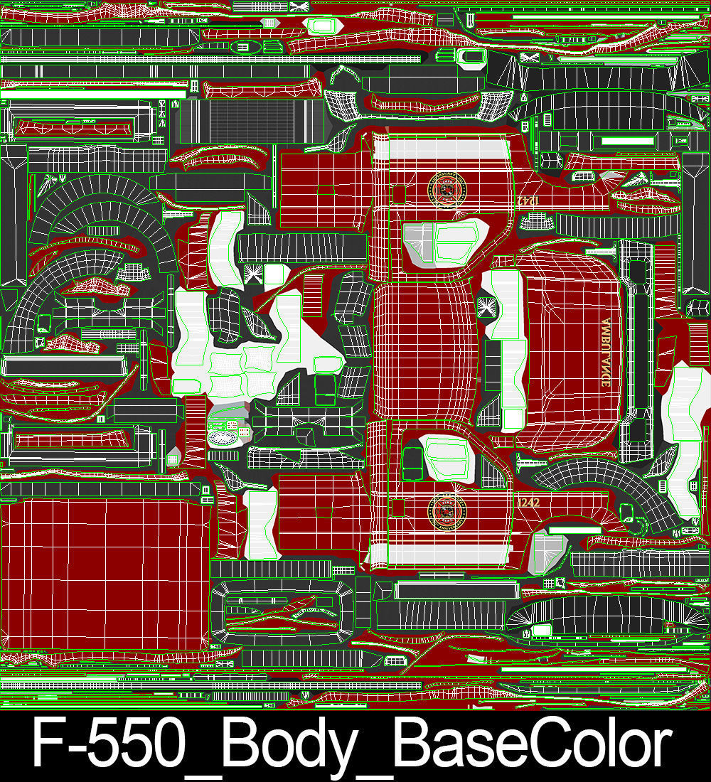 Ambulance EMS Low-poly 3D model_58