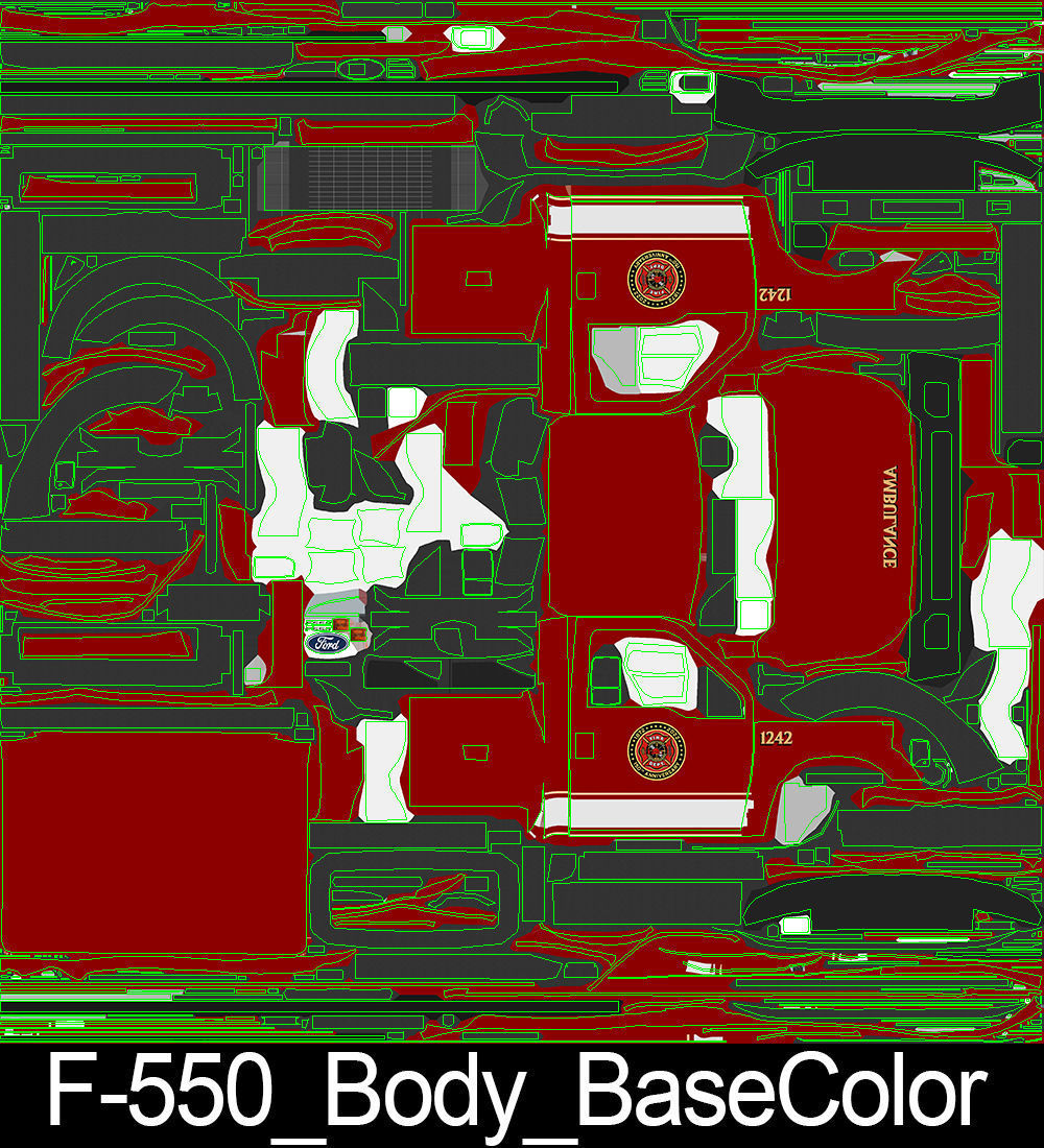 Ambulance EMS Low-poly 3D model_57