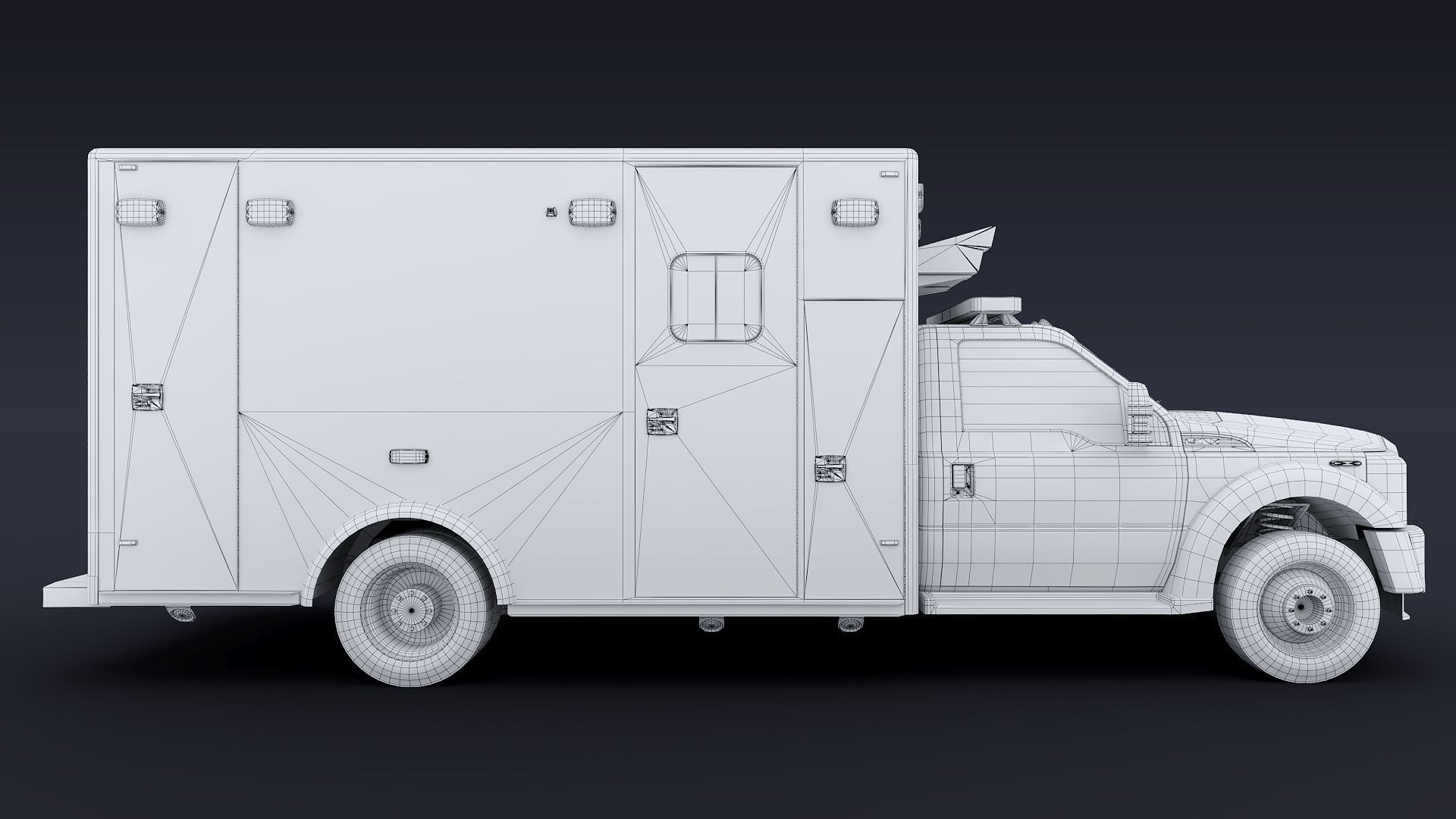 Ambulance EMS Low-poly 3D model_44