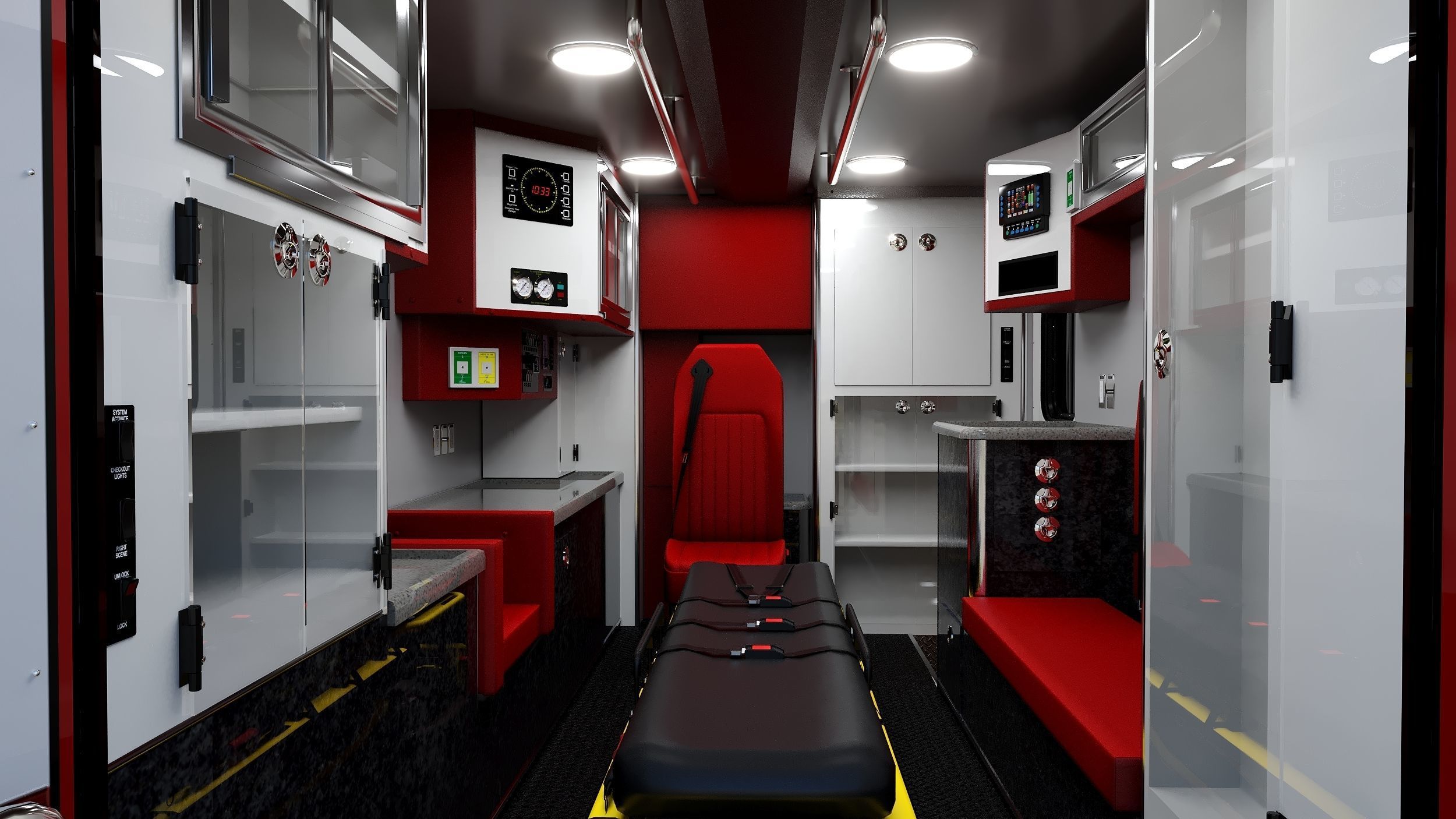 Ambulance EMS Low-poly 3D model_27