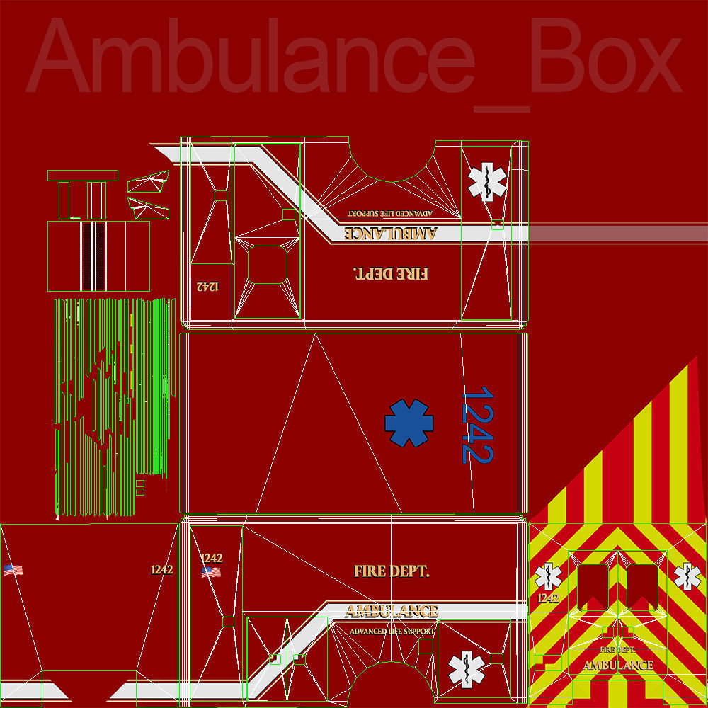 Ambulance EMS Low-poly 3D model_56
