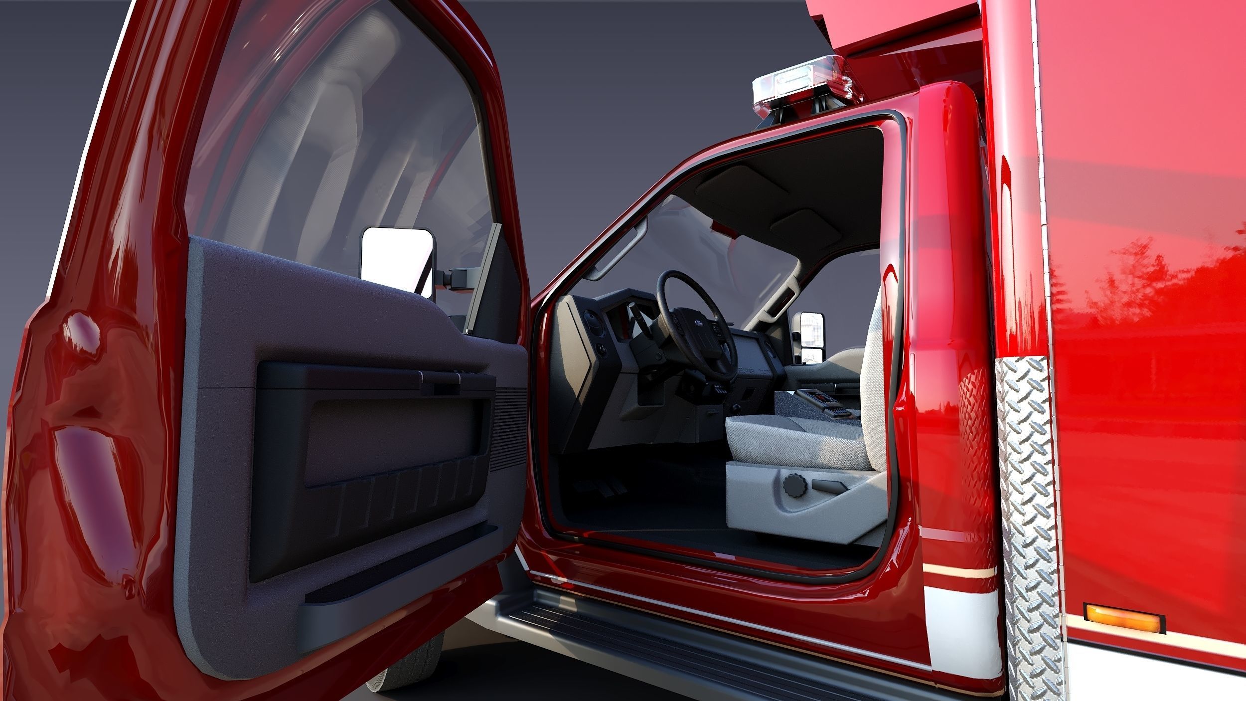 Ambulance EMS Low-poly 3D model_12