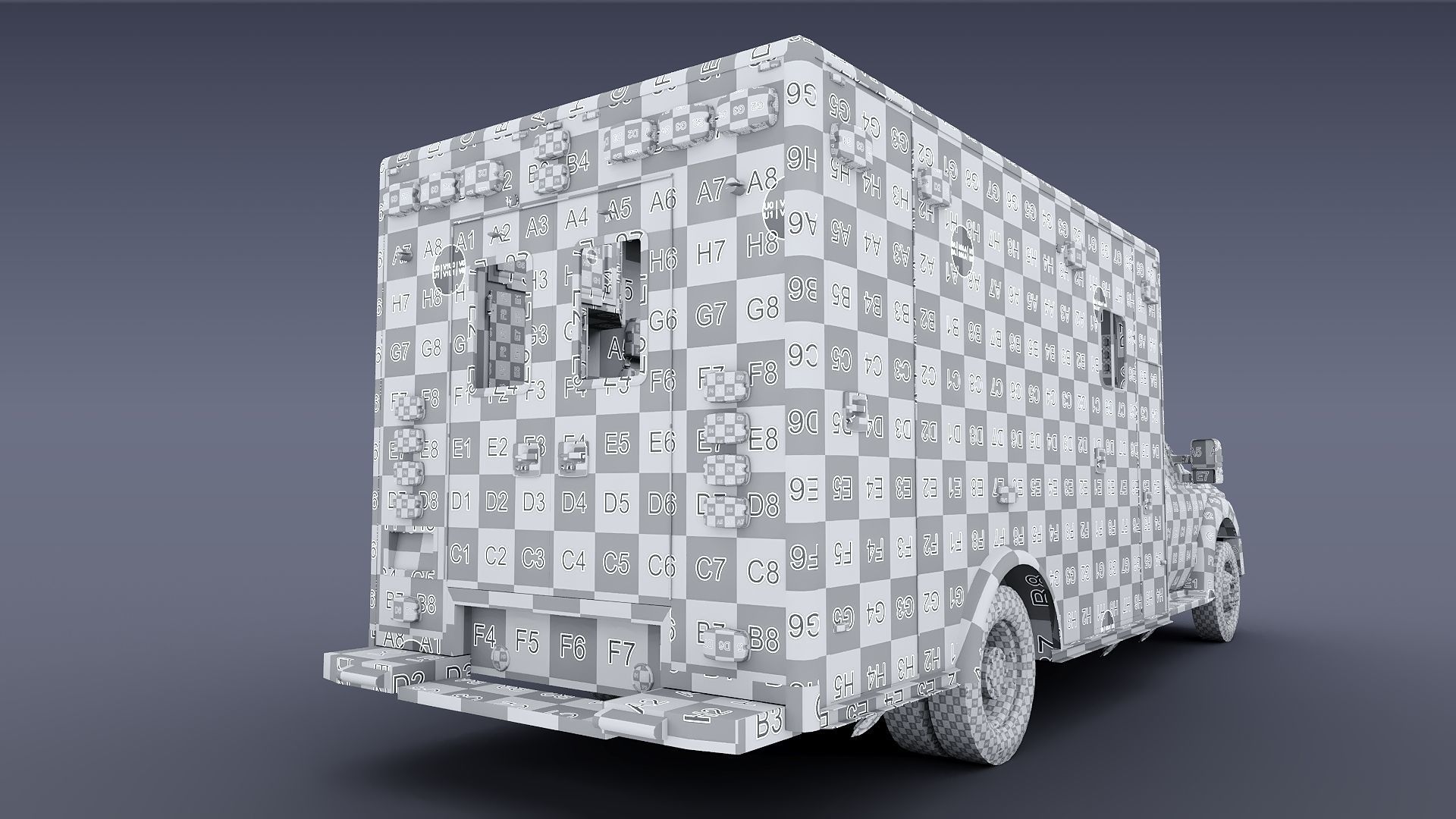 Ambulance EMS Low-poly 3D model_49