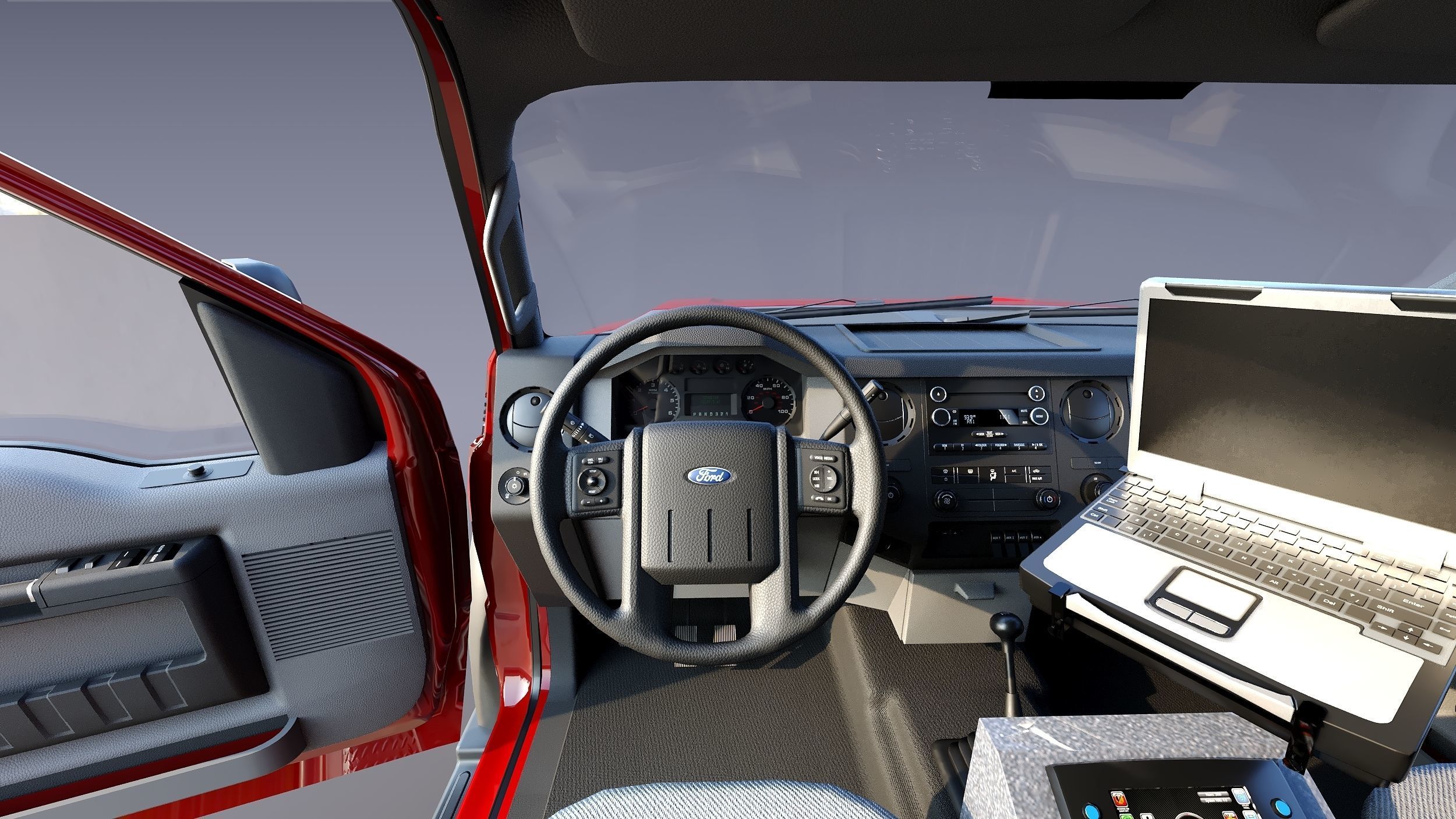 Ambulance EMS Low-poly 3D model_14