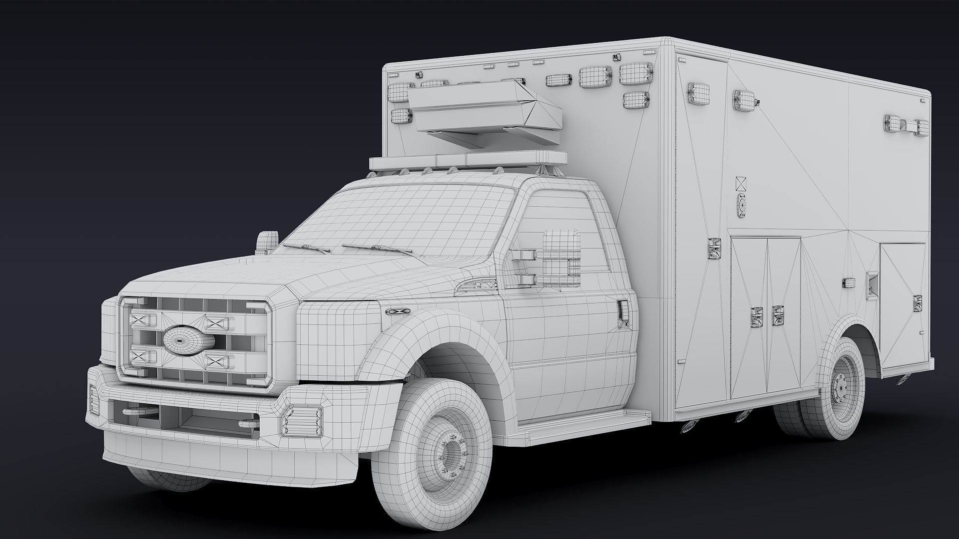 Ambulance EMS Low-poly 3D model_41