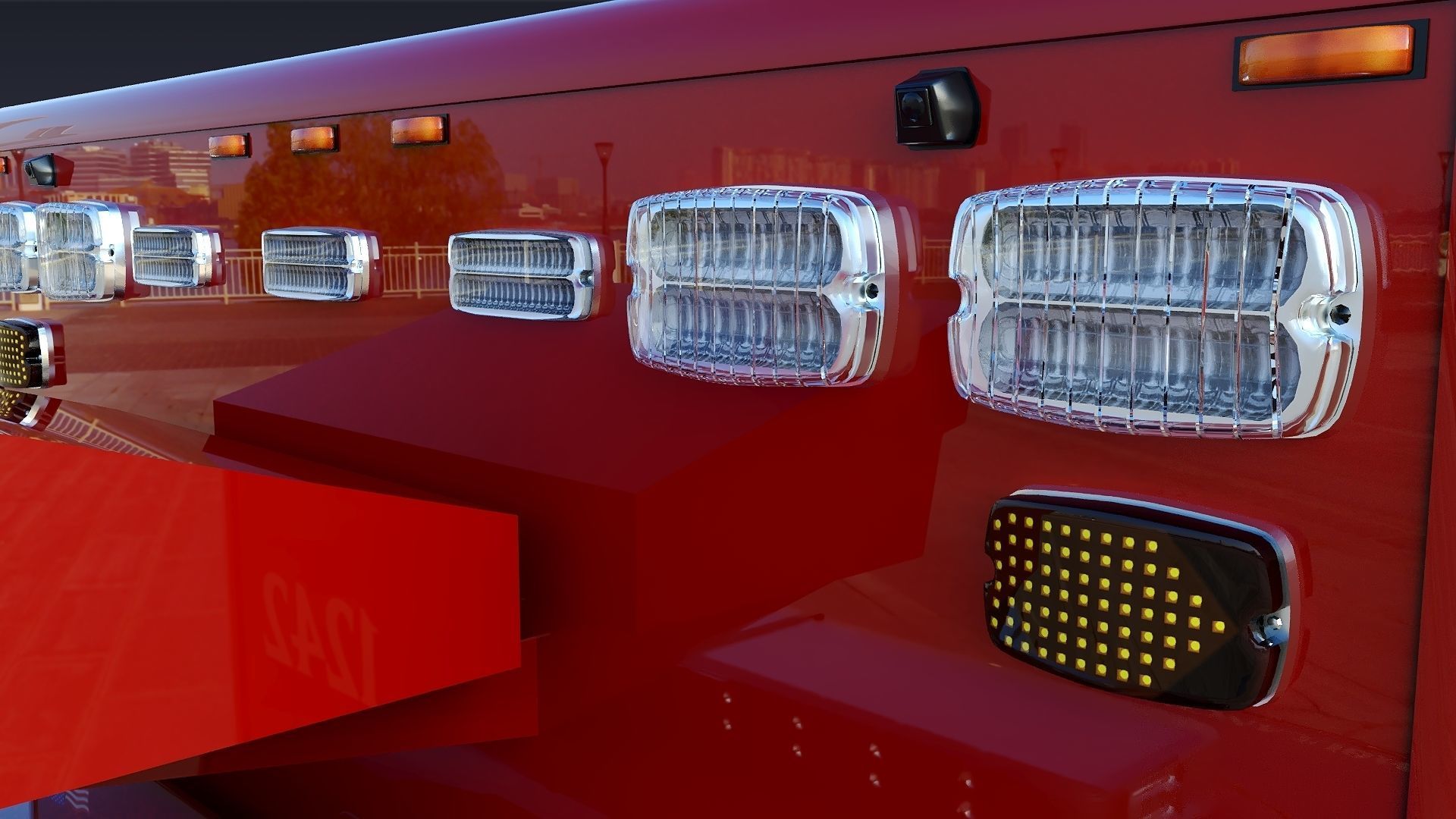 Ambulance EMS Low-poly 3D model_38