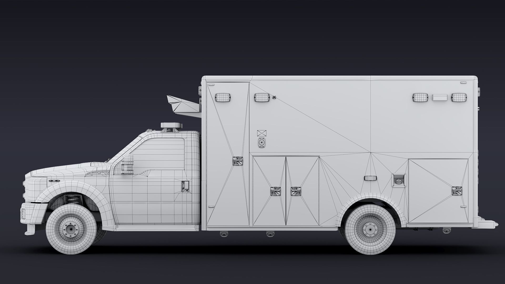 Ambulance EMS Low-poly 3D model_42