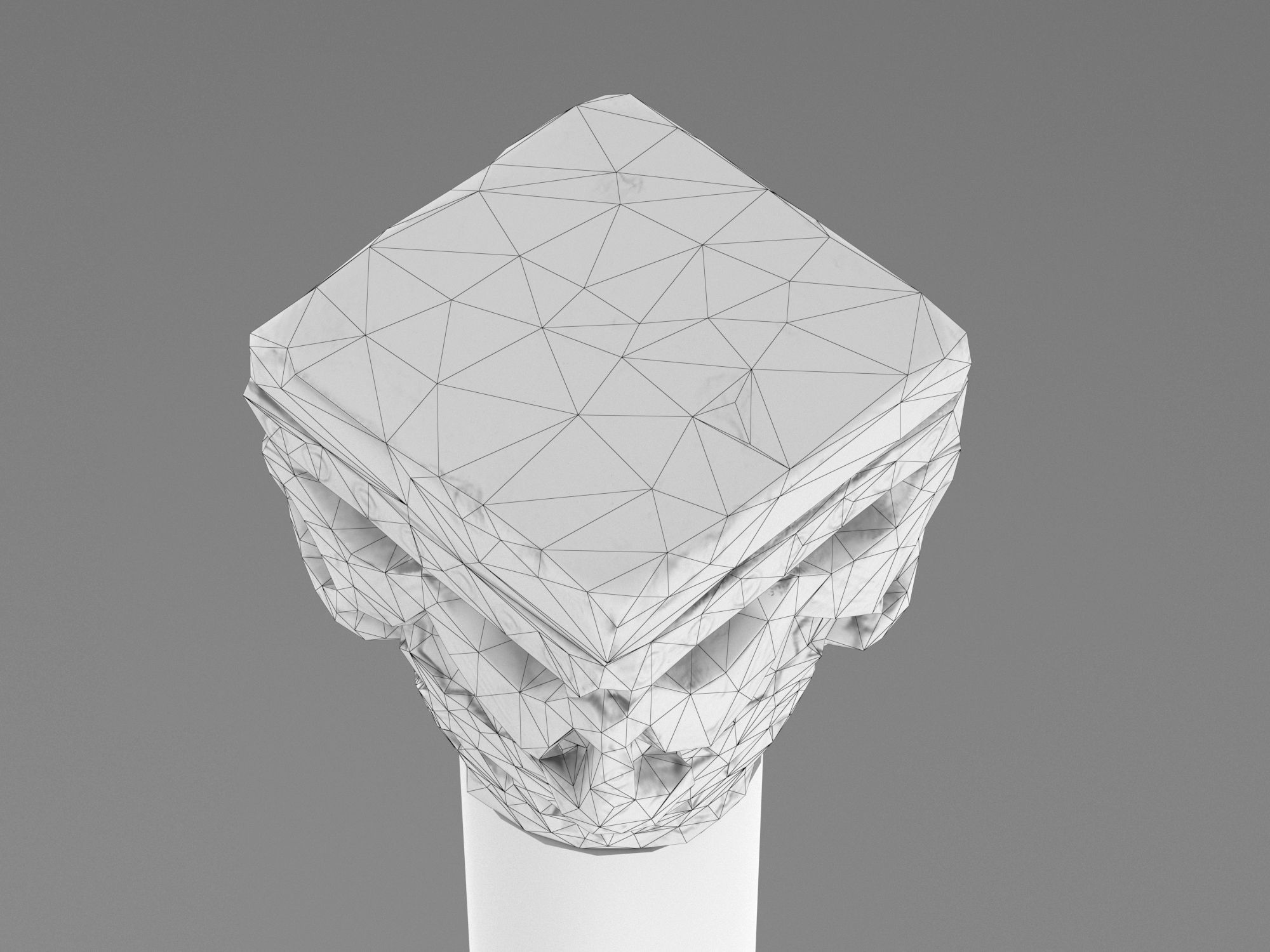 Capital 1 Low-poly 3D model_12