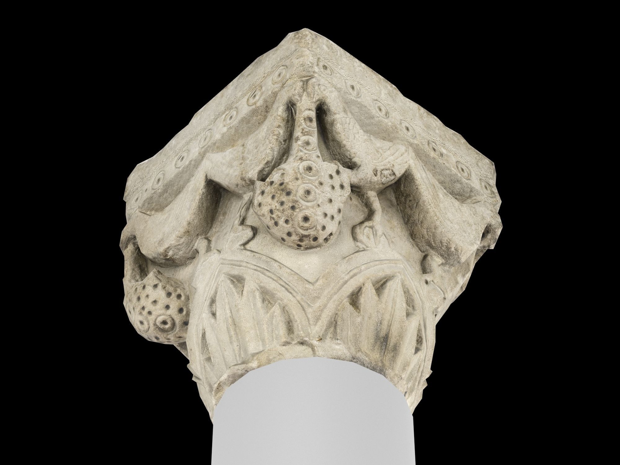 Capital 1 Low-poly 3D model_9