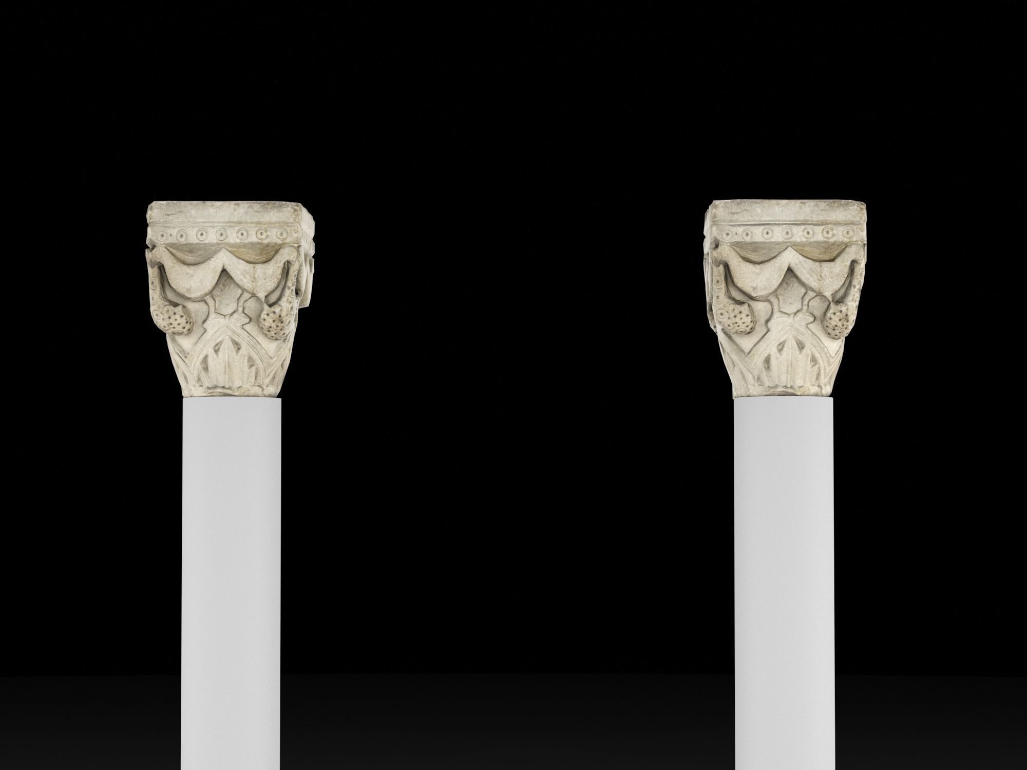 Capital 1 Low-poly 3D model_1