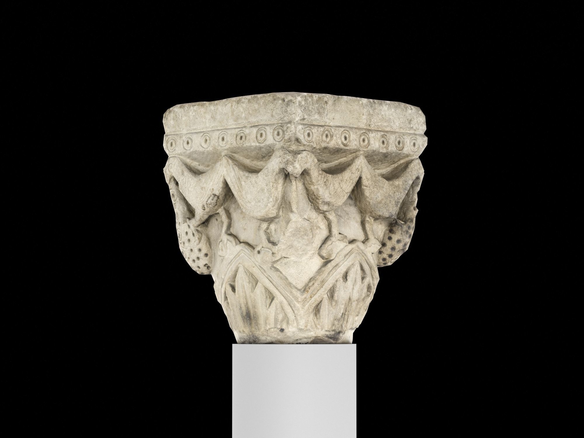 Capital 1 Low-poly 3D model_4