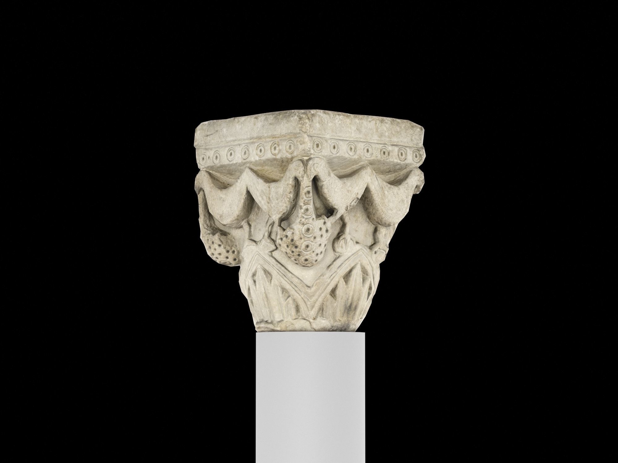 Capital 1 Low-poly 3D model_2