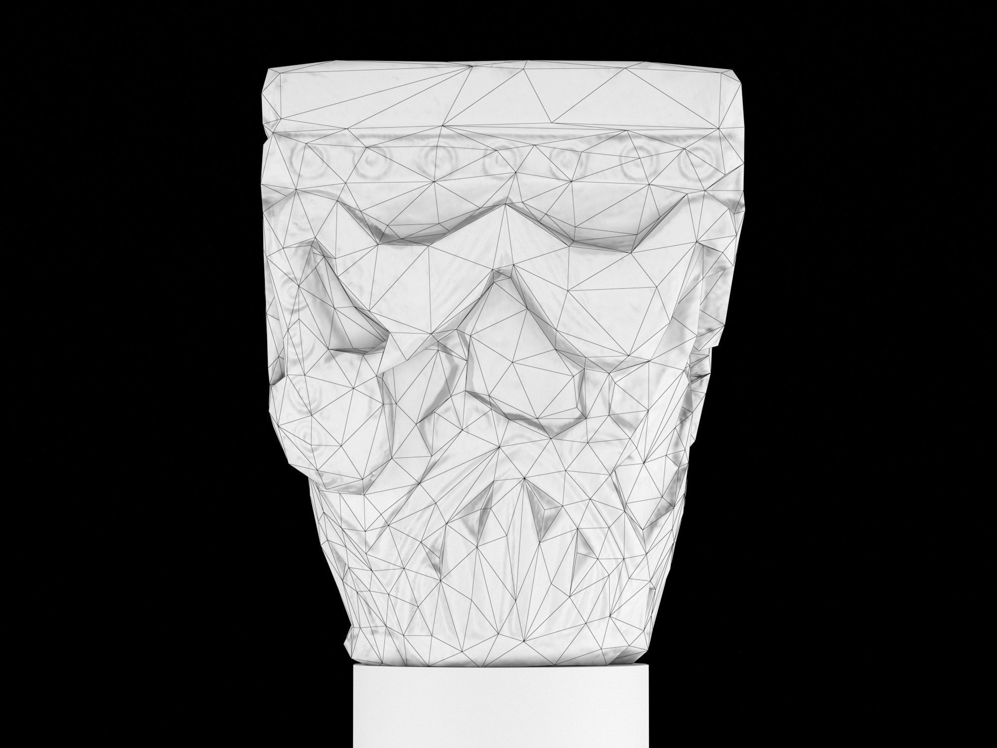 Capital 1 Low-poly 3D model_11