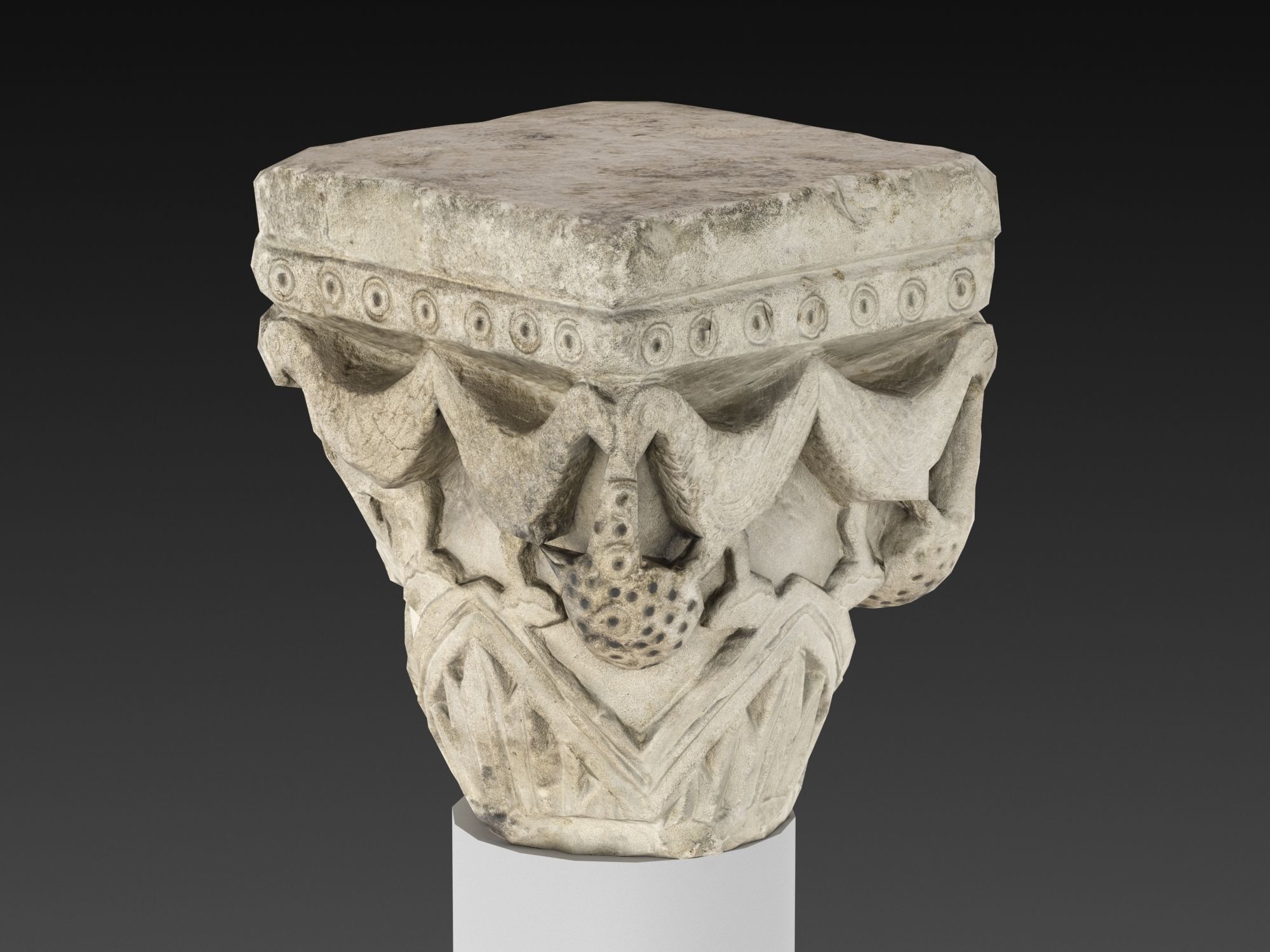 Capital 1 Low-poly 3D model_6