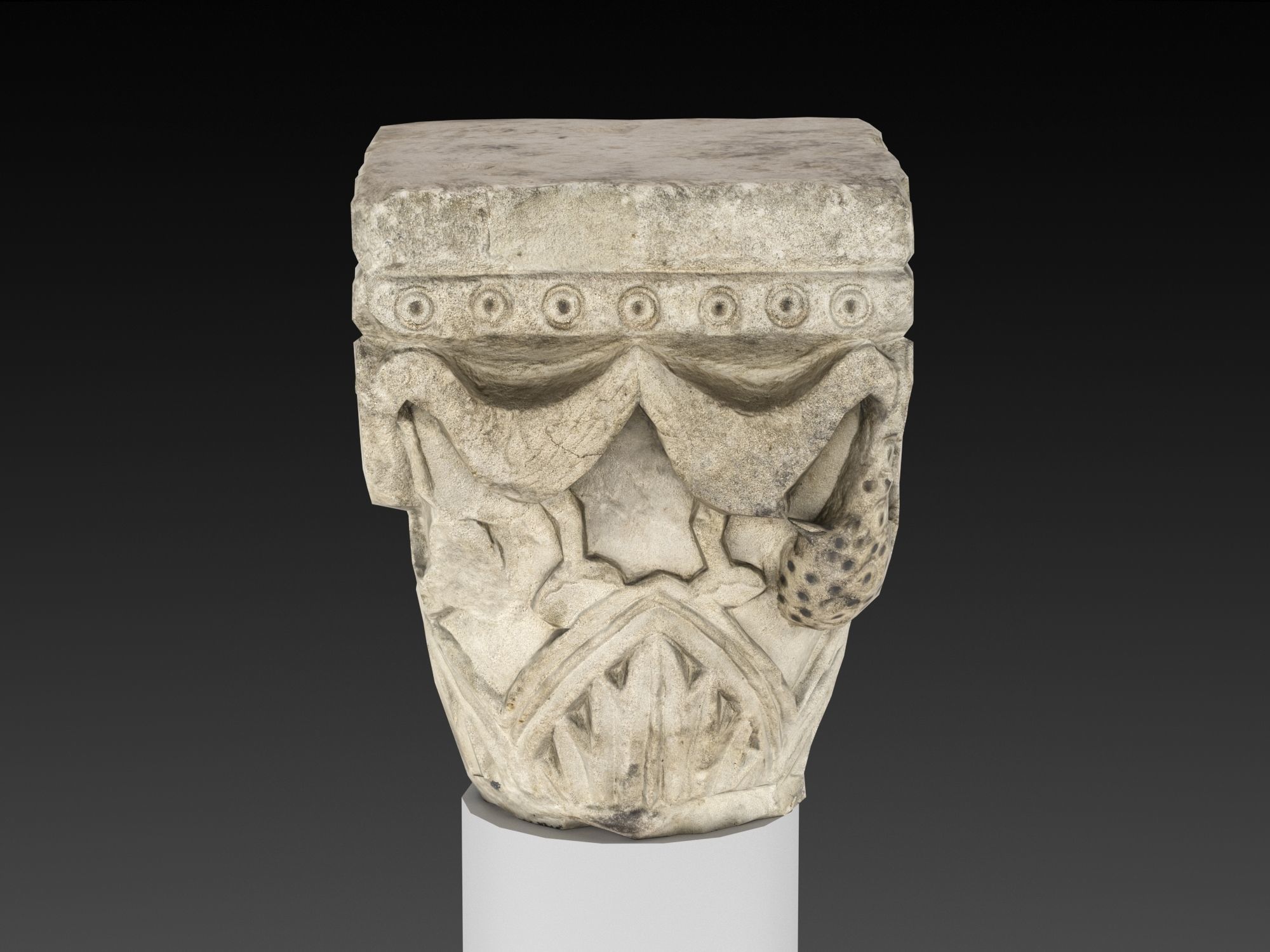 Capital 1 Low-poly 3D model_5