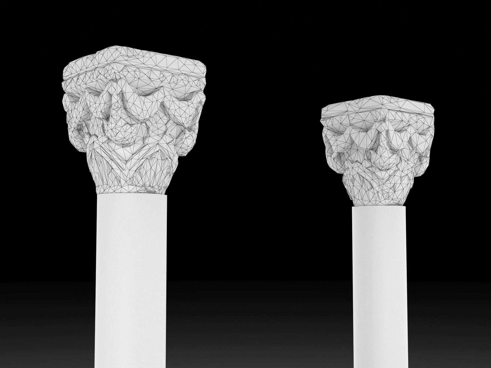 Capital 1 Low-poly 3D model_10