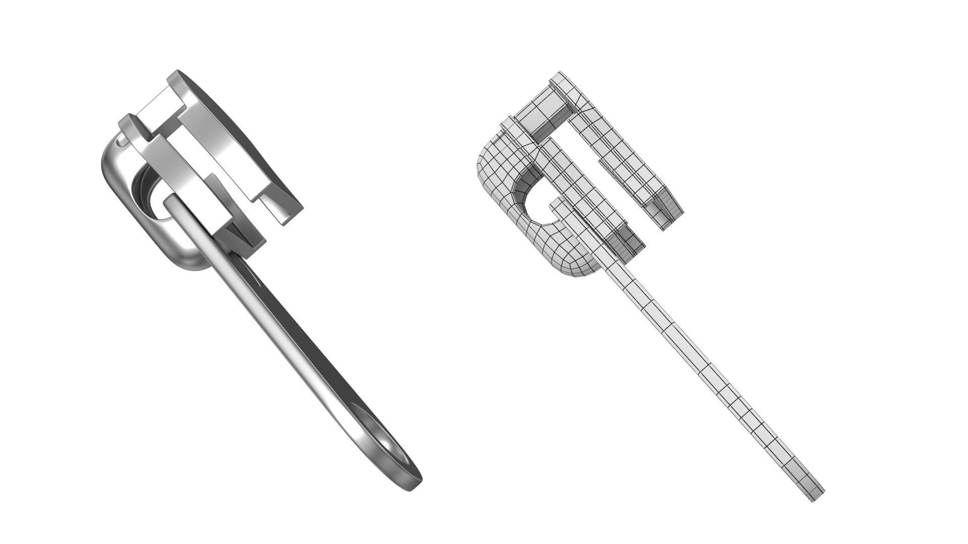 Zipper Slider 01 3D model_7