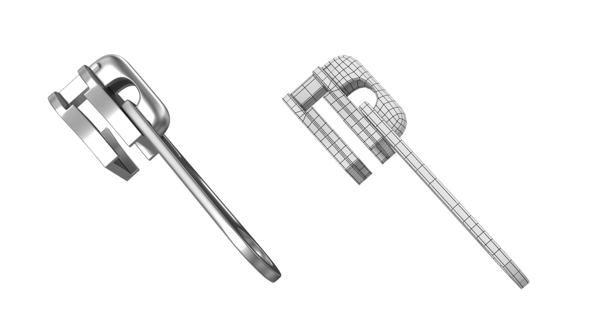 Zipper Slider 01 3D model_3