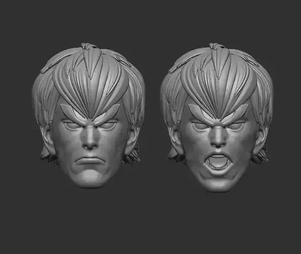 SF4 Fei Long - Headsculpt for Action Figures 3D print model