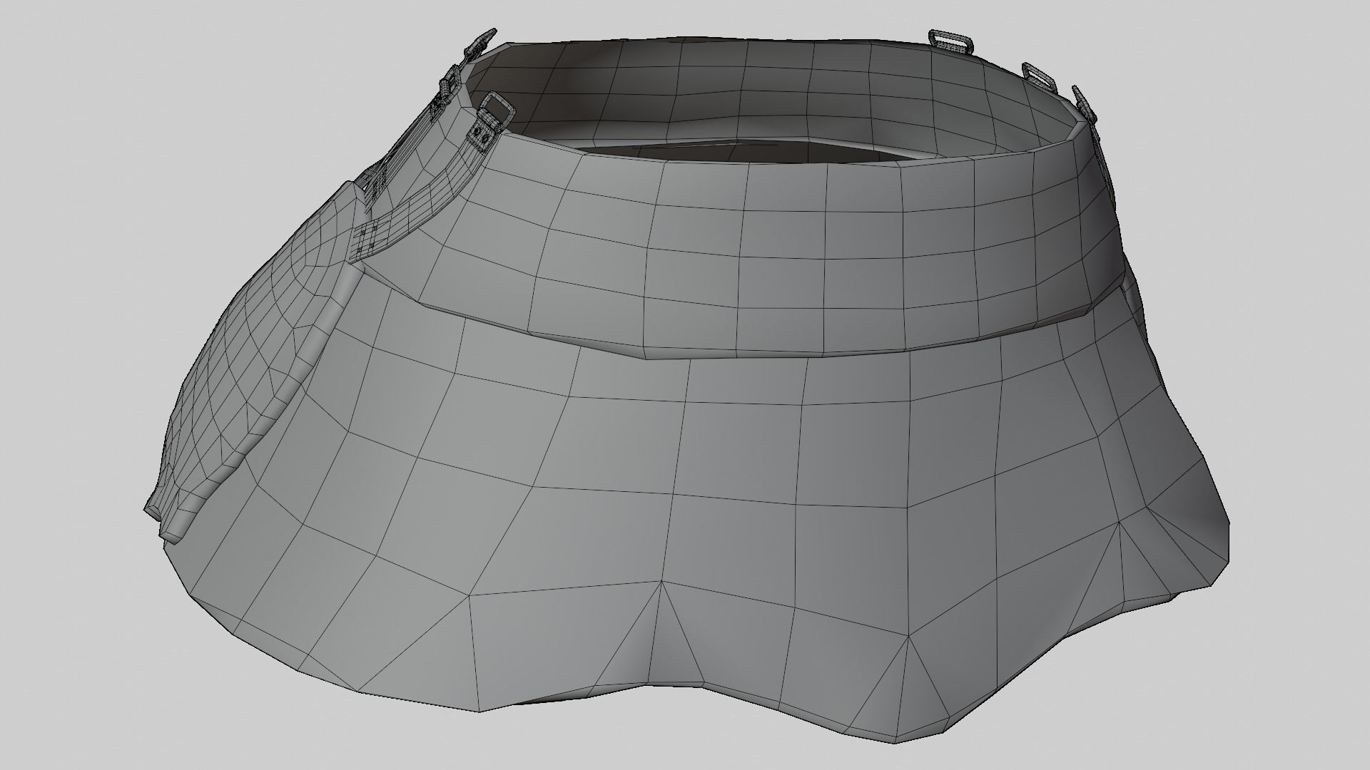 Skirt Leather Bot Light female asset Low-poly 3D model_9