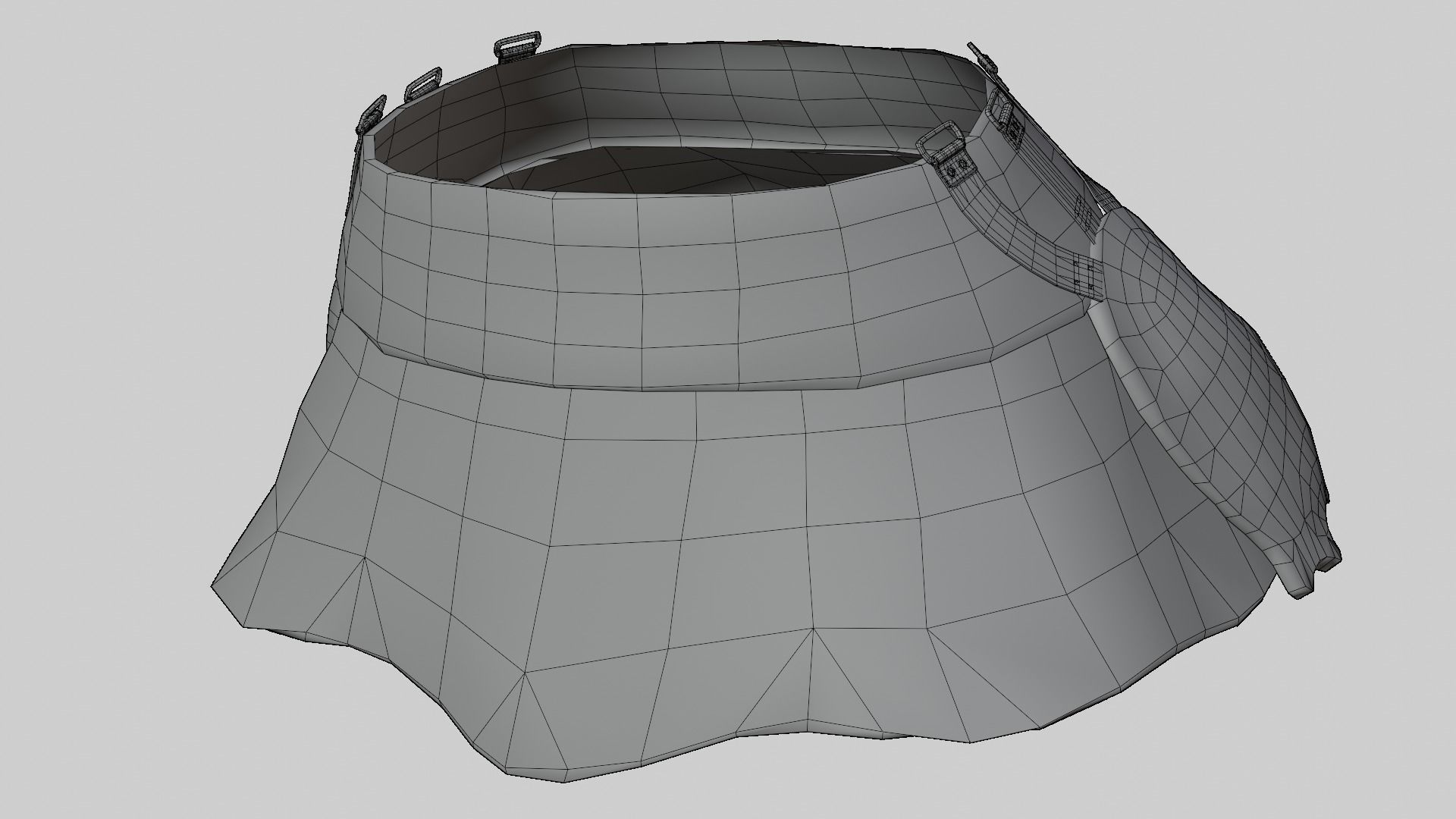 Skirt Leather Bot Light female asset Low-poly 3D model_8