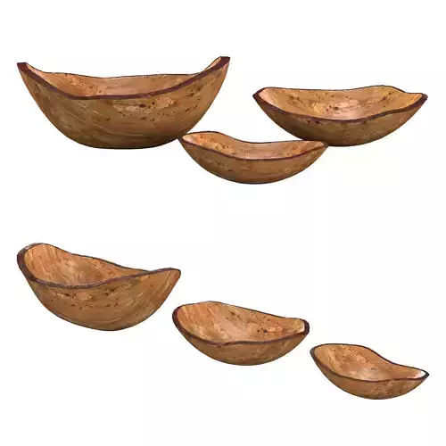 Spalted wood oval Bowls